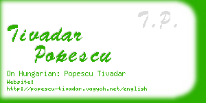 tivadar popescu business card